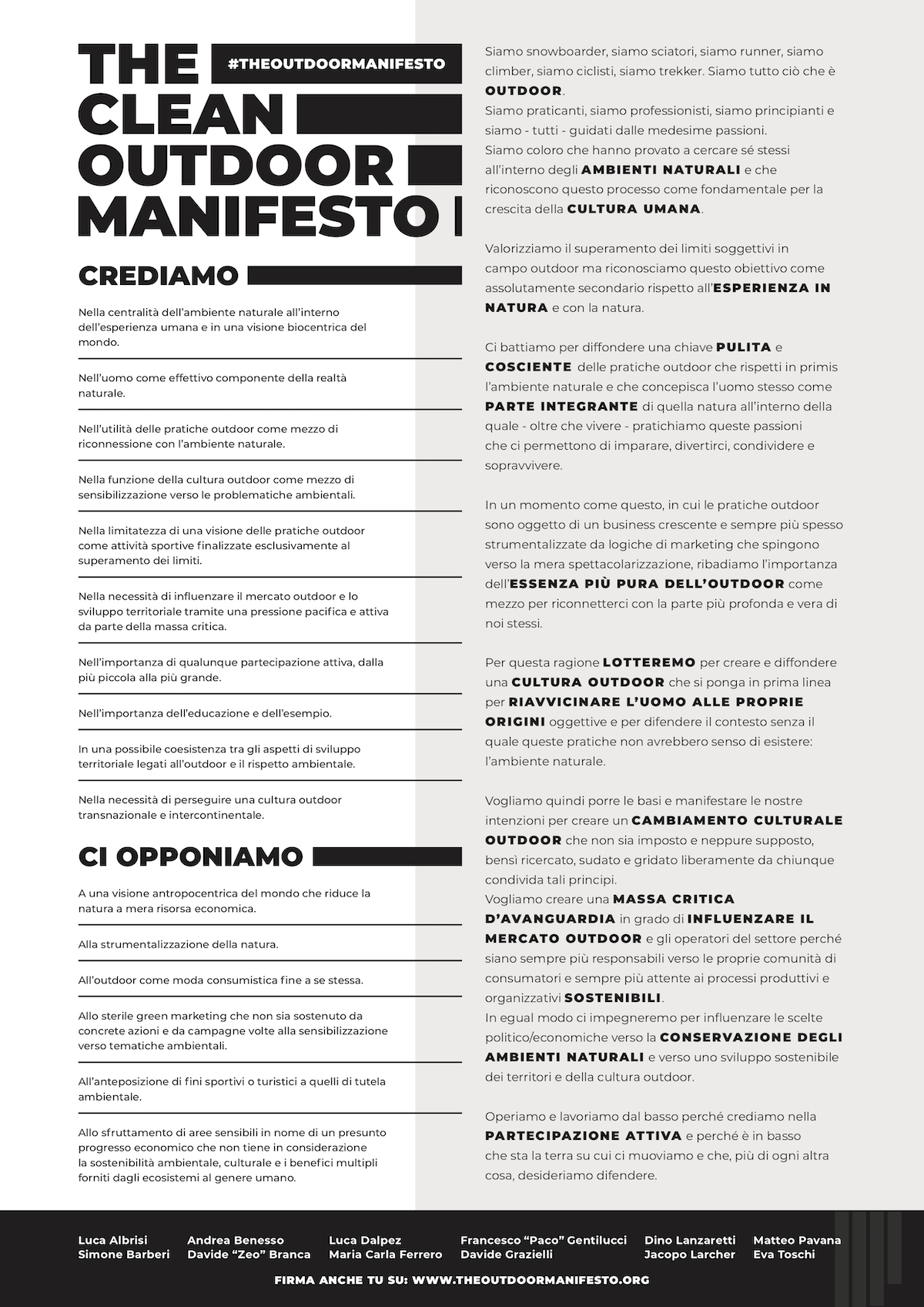 The Outdoor Manifesto