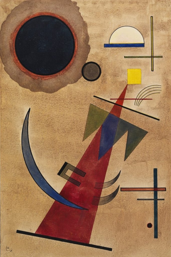 Vasilij Vasil'evič Kandinskij (Mosca, 1866 - Neuilly - sur - Seine, 1944 ) Rot in Spitzform 1925 Acquerello e china su carta 48,5 x 32,5 cm; MART 2178 Mart, Museo di arte moderna e contemporanea di Trento e Rovereto Collezione L.F.